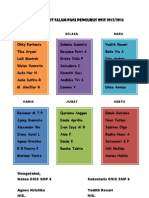 Jadwal Piket Salam Pagi Pengurus Osis 2013