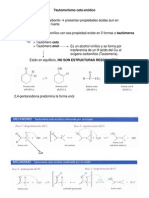 Tautomerismo ceto-enólico y reacciones de compuestos carbonílicos