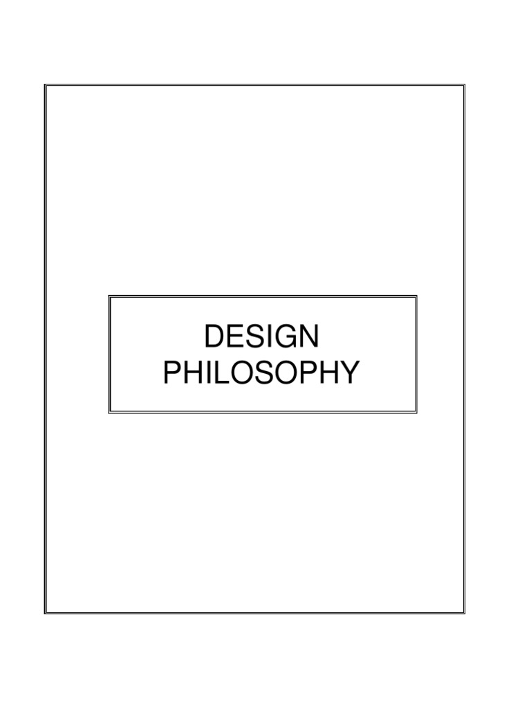 Principles of Design Philosophy | PDF