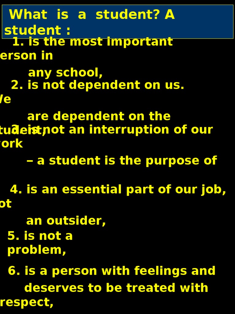 Understanding the Role of a Student | PDF
