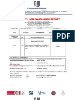 Defect / Non Compliance Report: International Limited