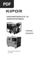 Kipor KDE5000E 5000TA Service Manual