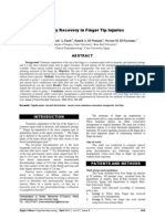 Sensory Recovery in Finger Tip Injuries: Tarek A. Amer, Ashraf A. Enab, Sameh A. El-Nomani, Neveen M. El-Fayoumy