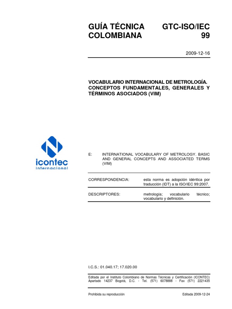 Vocabulario Internacional de Metrología | PDF | Comillas | Medición