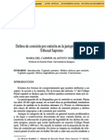 Delitos de Comision Por Omision en La Jurisprudencia Del Tribunal Supremo