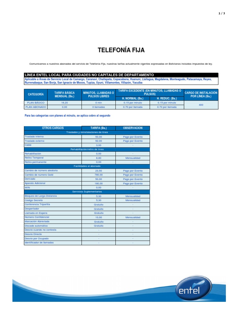 Linea Entel | PDF | Industrias | Redes