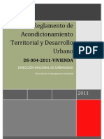 DS 004 2011 Vivienda_Reglamento de ACOND. tERR.