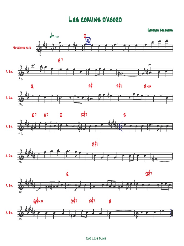 Les Copains D Abord Partition Piano Pdf Les Copains D'abord-Eb PDF | PDF