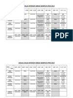 Jadual Kelas Intensif Gerak Gempur Upsr 2013