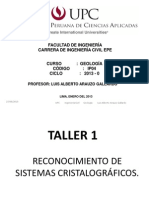 Taller 1 reconocimiento de sistemas cristalográficos