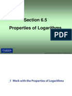 Section 6.5 Properties of Logarithms
