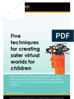 Five Techniques For Creating Safer Virtual Worlds For Children