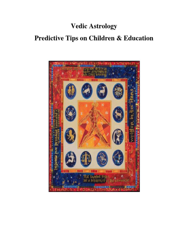 Vedic Astrology Predictive Tips On Children & Education PDF Hindu