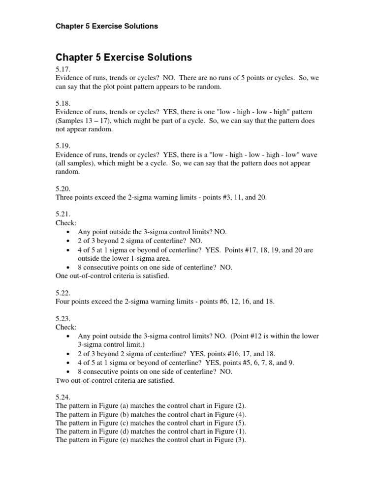 Chapter 5 Exercise Solutions Analysis | PDF | Nature