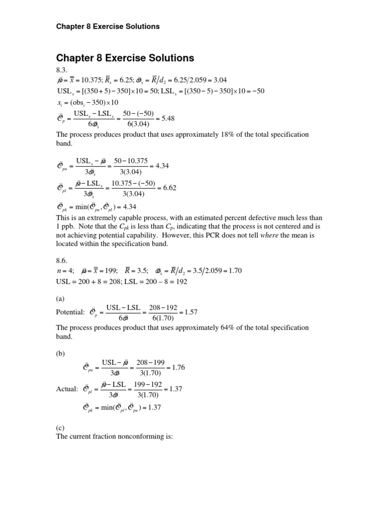 Chapter 8 Exercise Solutions Overview | PDF | Analysis Of Variance ...