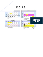 Calendario 2010 e 2011