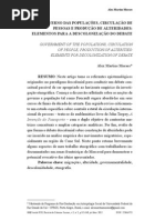 governo de populações e mobilidade de pessoas, elementos para descolonizar o debate