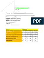 Rúbricas de evaluación 2013