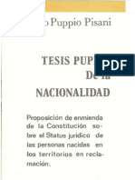 TESIS PUPPIO DE LA NACIONALIDAD Franco Puppio Tercera Edición 1981