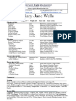 Mary Wells Resume 2013