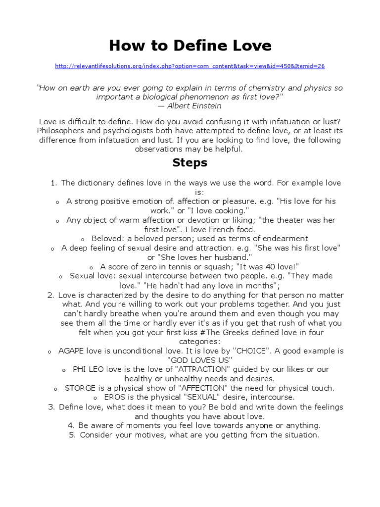 How do You Define Love? | Romance (Love) | Love