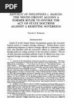 Marcos - Act of State Doctrine