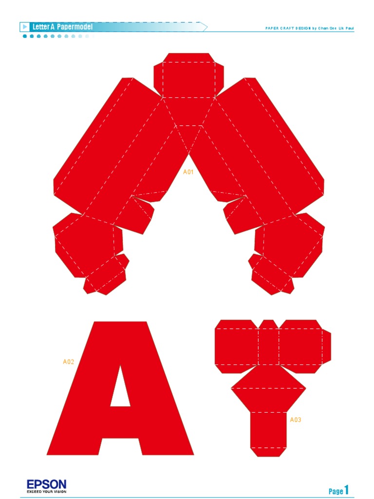 Assemble Letter A Papermodel | PDF | Home & Garden | Art