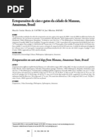 Ectoparasitos de cães e gatos da cidade de Manaus,