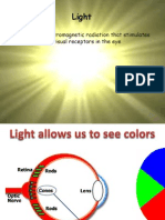Light: Detectable Electromagnetic Radiation That Stimulates The Visual Receptors in The Eye