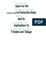 Essay Reserves to Production Ratio, Trinidad and Tobago Context