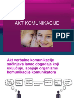 Akt Verbalne Komunikacije - Komunikacija