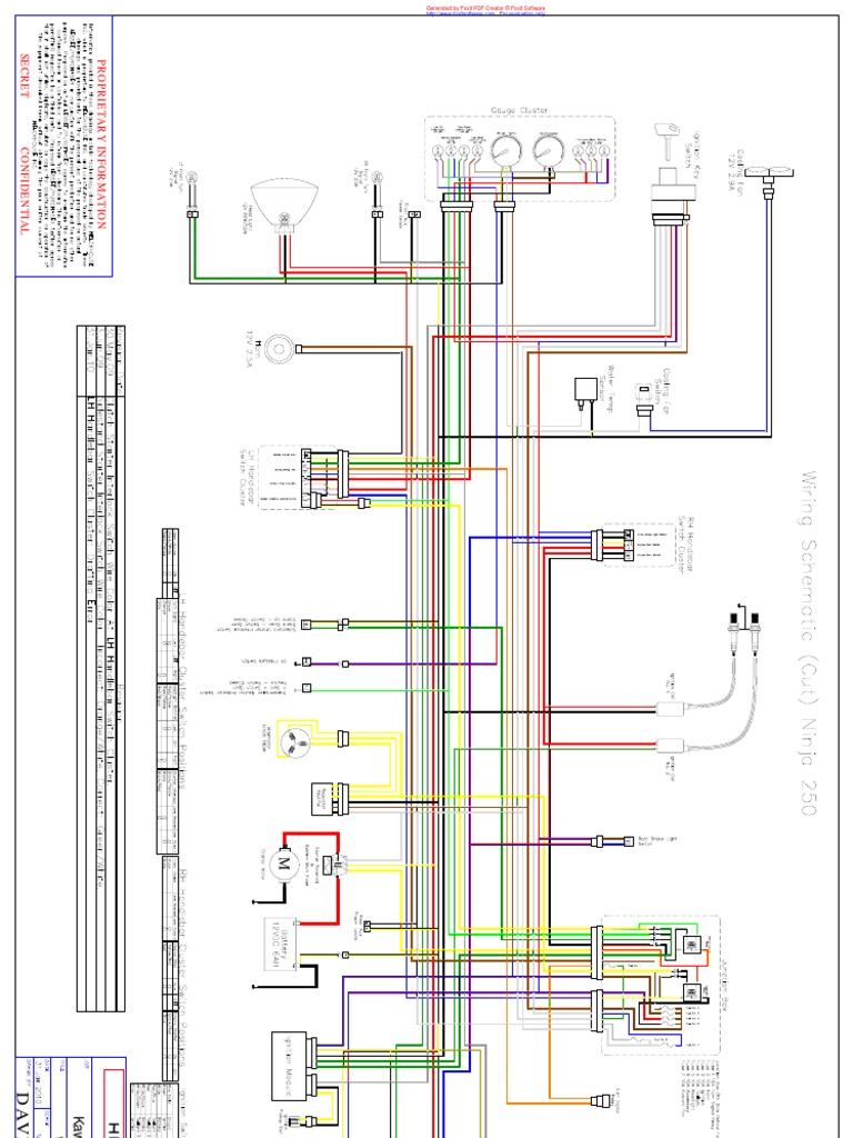 Ninja 250 Wiring Schematic Rev2 | PDF