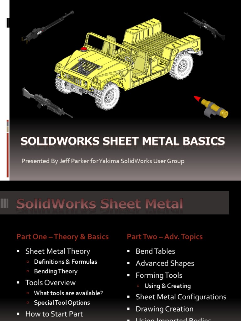 Solid Works Sheet Metal | PDF | Sheet Metal | Mechanical Engineering