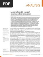 Lessons From 60 Years of Pharmaceutical Innovation Nature Munos