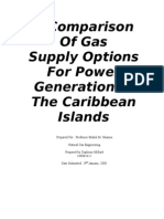 A Comparison of Gas Supply Options for Power Generation in the Caribbean Islands