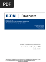 Proportioning Surge Protection and Fusing - Fuse Selection for Surge Applications
