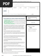 Career Objectives For Resume or Sample Resume Objectives