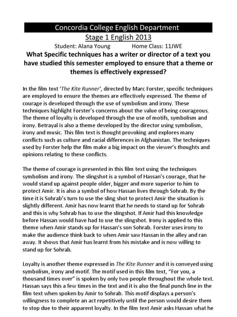 The kite runner summary image