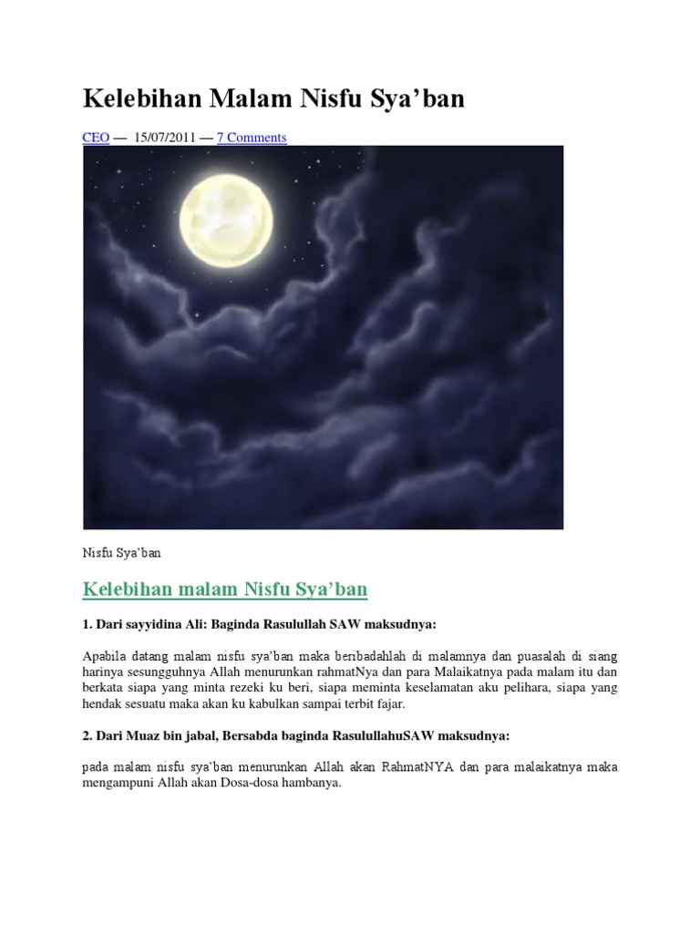 Kelebihan Malam Nisfu Sya Pdf
