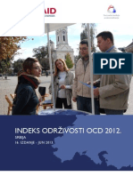 Indeks Održivosti OCD 2012 - Srbija