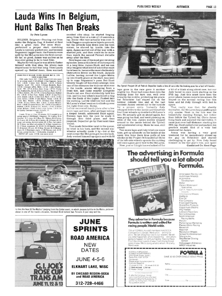 Rush Day 6 2nd Page | PDF | Auto Racing | Formula One