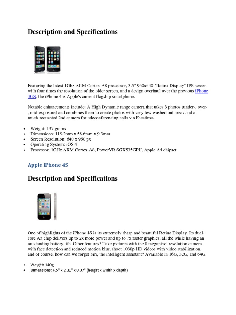 iPhone Models: Specs and Authenticity Guide | PDF