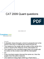 CAT 2009 Quant Questions
