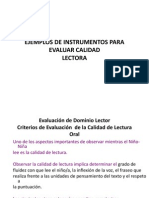 Ejemplos de Instrumentos para Evaluar Calidad Lectora