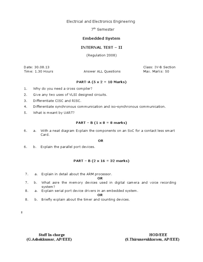 Embedded Internal Question | PDF