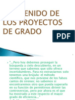 Contenido de Los Proyectos de Grado