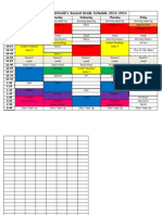 2013 - 2014 Schedule