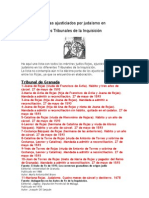 Rojas Ajusticiados Por Judaismo en Los Tribunales de La Inquisicion