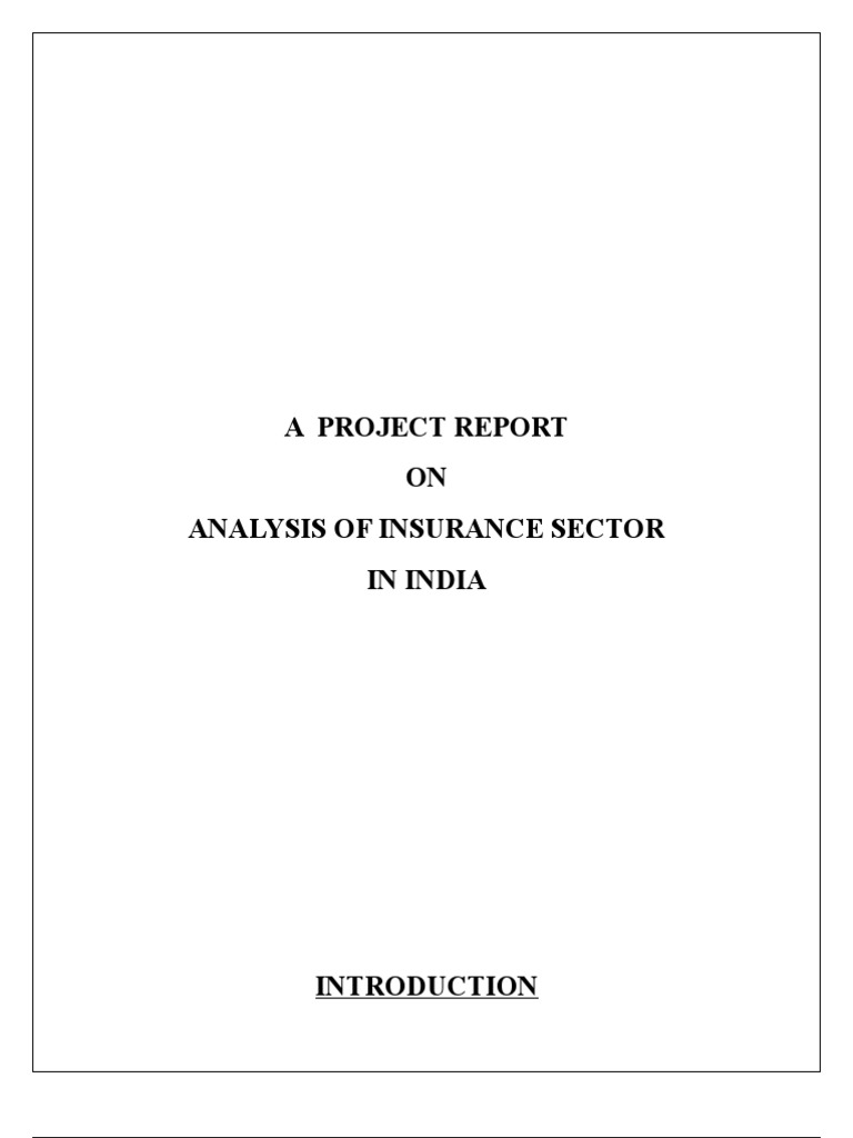 A Project Report | PDF | Insurance | Risk