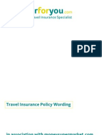 Travel Insurance Policy Summary